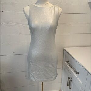 Lavender Brown White Gold Shimmer Mini Dress XS NWT Sleeveless Made USA